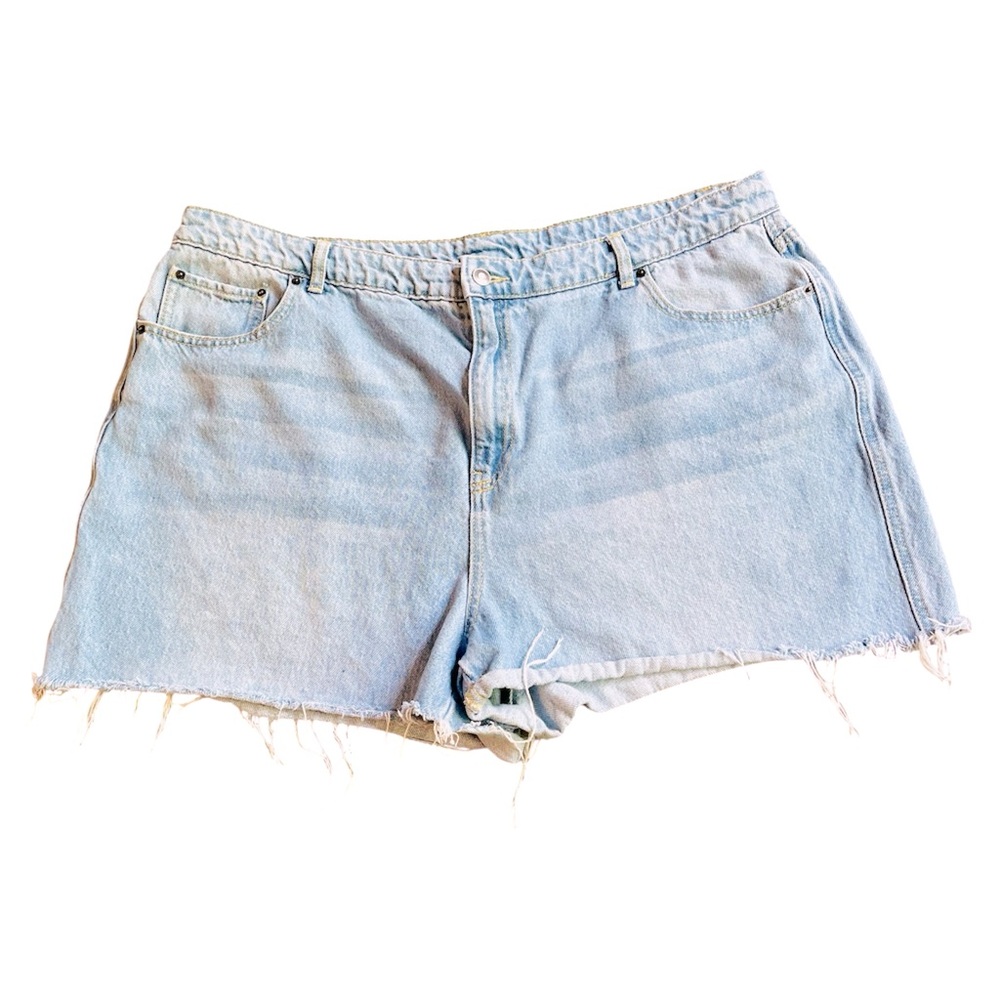 Future Collective Light Blue Denim Women Shorts Size 18 100% Cotton